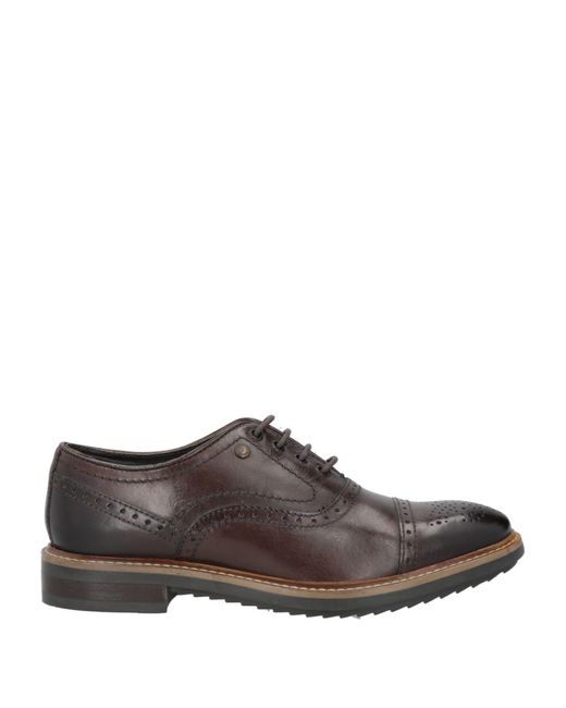 Base London Brown Dark Lace-Up Shoes Leather for men