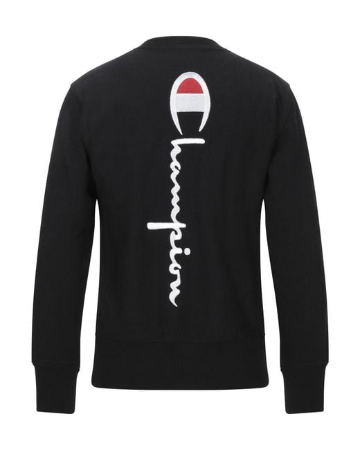 Champion Black Sweatshirt Cotton for men