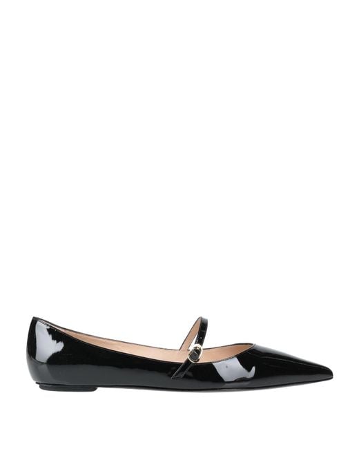 Stuart Weitzman Black Ballet Flats Leather
