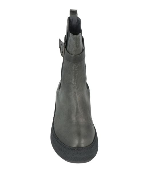 Pantanetti Black Charcoal Ankle Boots Leather
