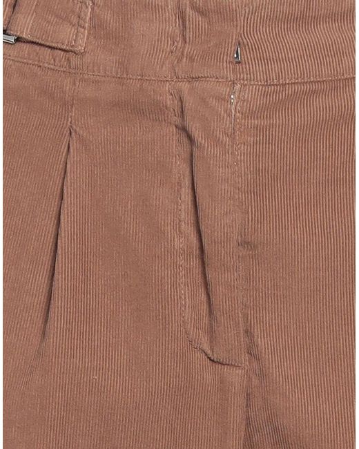 Peserico Brown Easy Pants Cotton, Elastane
