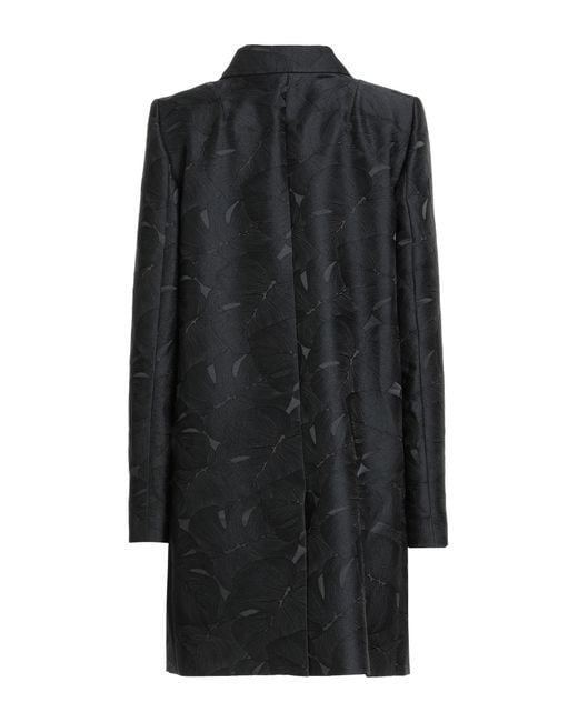 Dolce & Gabbana Black Overcoat & Trench Coat Polyester, Polyamide