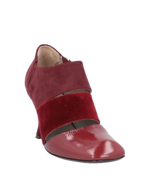 Malloni Red Ankle Boots