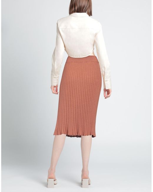 Colombo Orange Midi Skirt