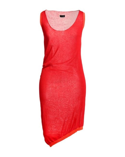 Ballantyne Red Midi Dress Cotton