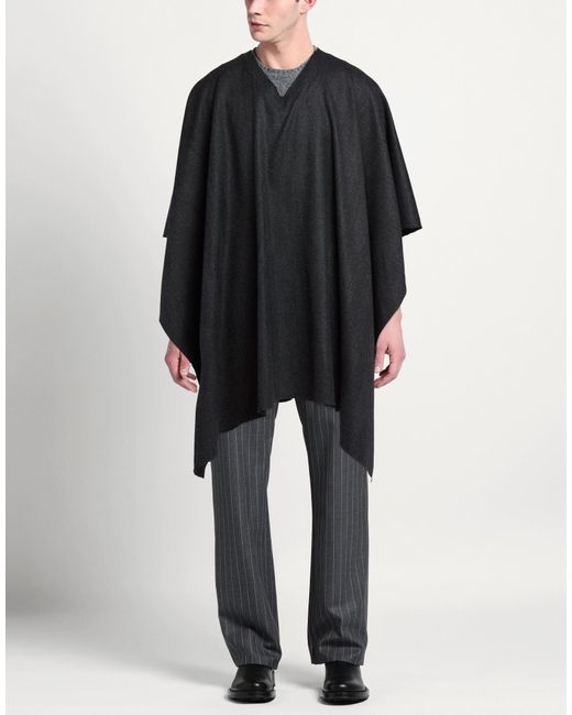 MARSĒM Black Charcoal Cape Wool, Polyester for men