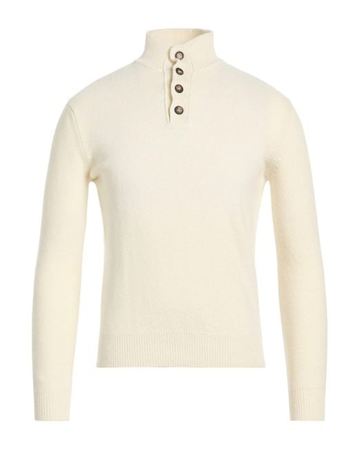 MILLENOVECENTOCINQUANTA7 White Ivory Sweater Merino Wool for men