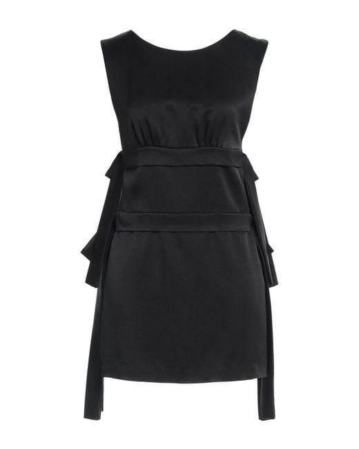 MSGM Black Mini Dress Viscose