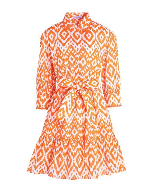 Mc2 Saint Barth Orange Mini Dress