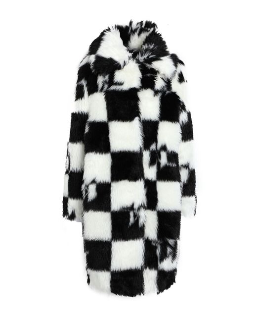 Karl Lagerfeld Multicolor Faux-fur Checked Coat