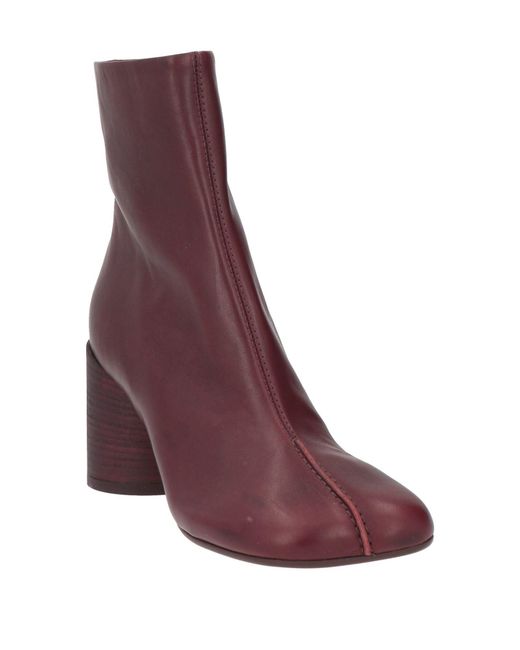 MM6 by Maison Margiela Purple Ankle Boots Leather