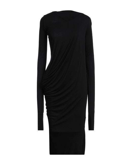 Rick Owens Black Midi-Kleid