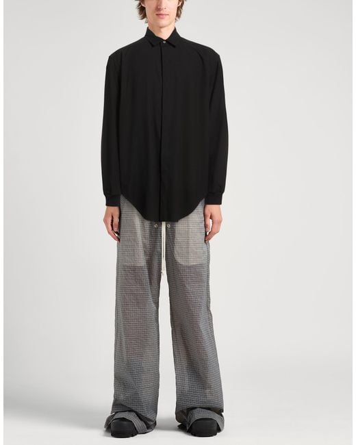Fear Of God Black Shirt Cotton, Virgin Wool, Elastane, Wool for men