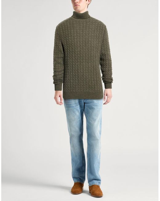 Fedeli Green Turtlenecks for men