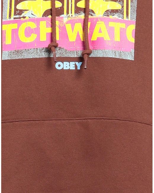 Obey Sweatshirt in Brown für Herren