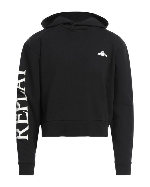 Replay Black Sweatshirt Cotton for men