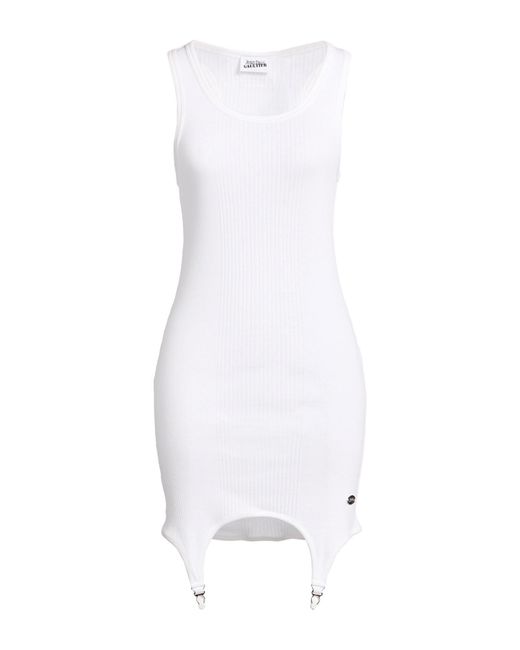 Jean Paul Gaultier White Mini Dress Cotton