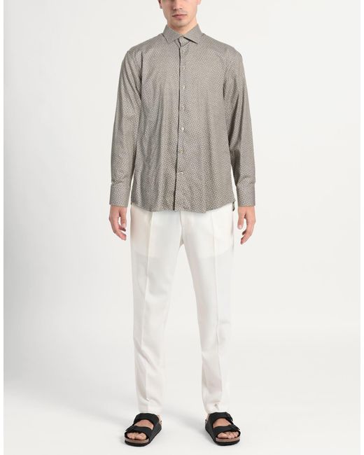 Stenstroms Gray Military Shirt Cotton for men