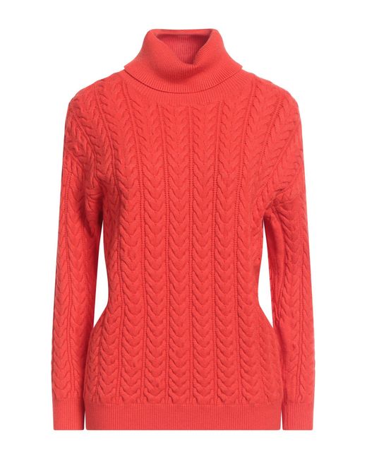 White Wise Red Turtleneck