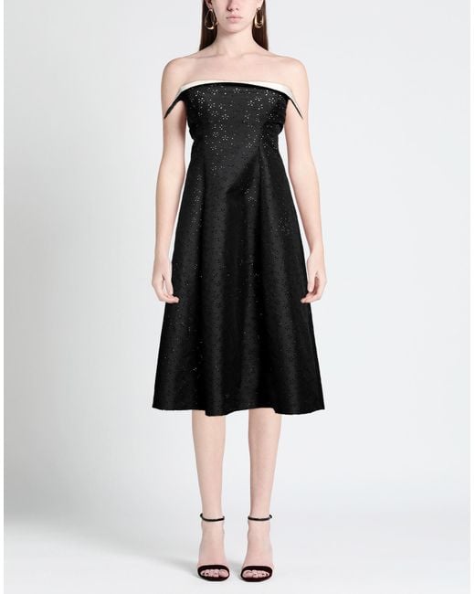 Philosophy Di Lorenzo Serafini Black Midi Dress