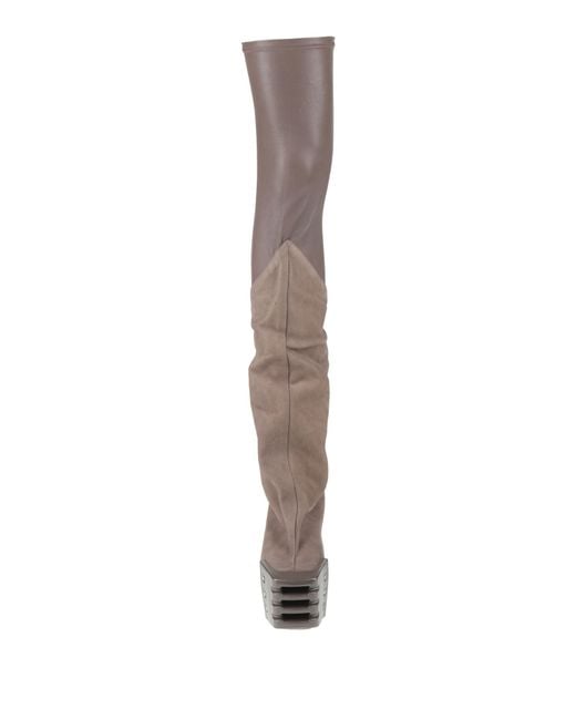Rick Owens White Boot Leather