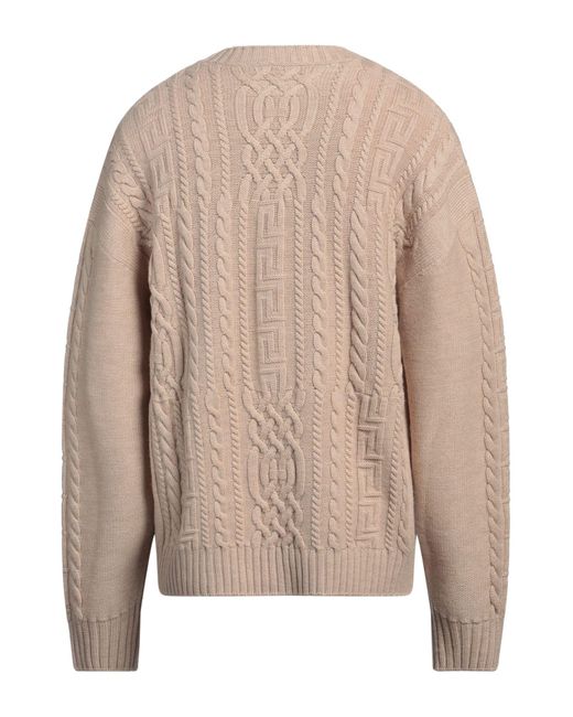 Versace Natural Sweater Virgin Wool, Polyester, Acrylic, Wool for men