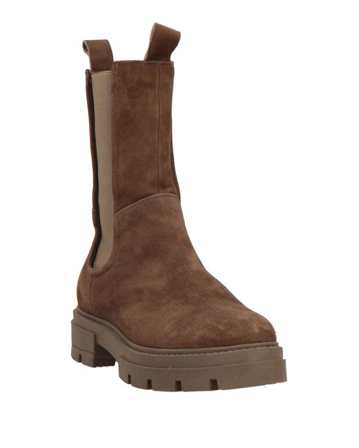 Mjus Brown Khaki Ankle Boots Soft Leather