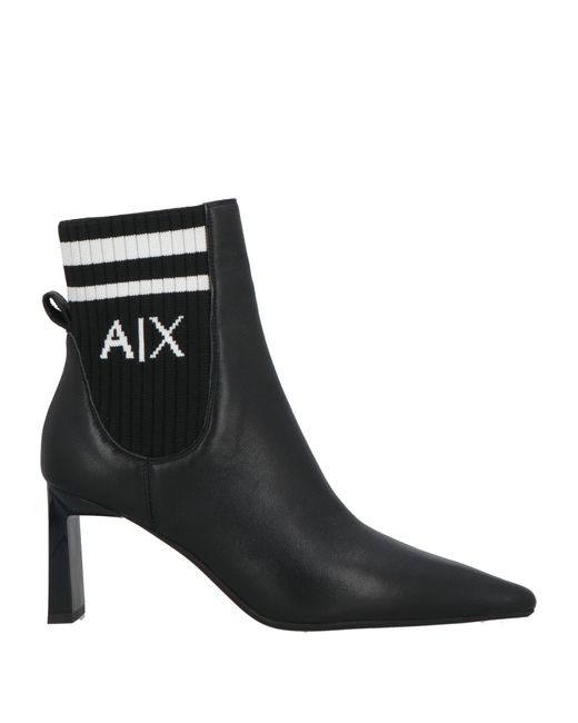 ARMANI EXCHANGE Black Ankle Boots