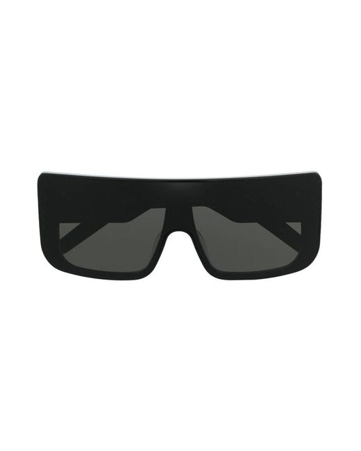 Rick Owens Black Eckige Oversized-Sonnenbrille