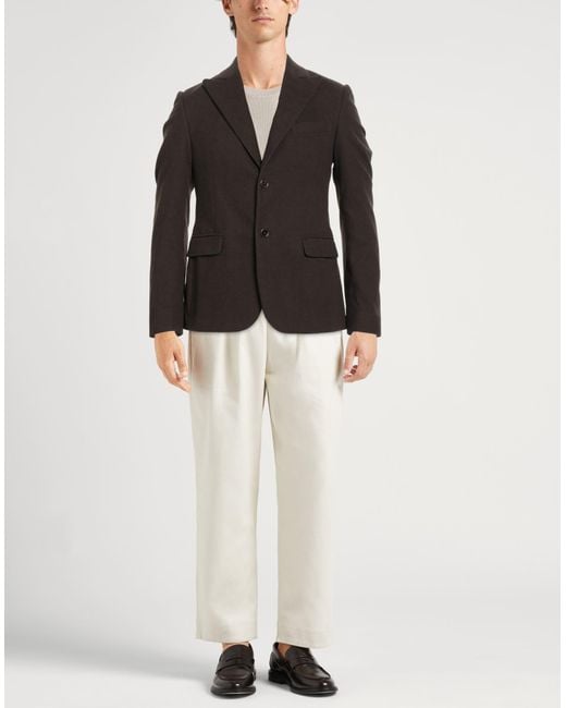 Daniele Alessandrini Black Blazer Cotton, Polyester, Viscose, Elastane for men