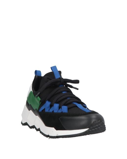 Pierre Hardy Green Sneakers Calfskin, Textile Fibers for men