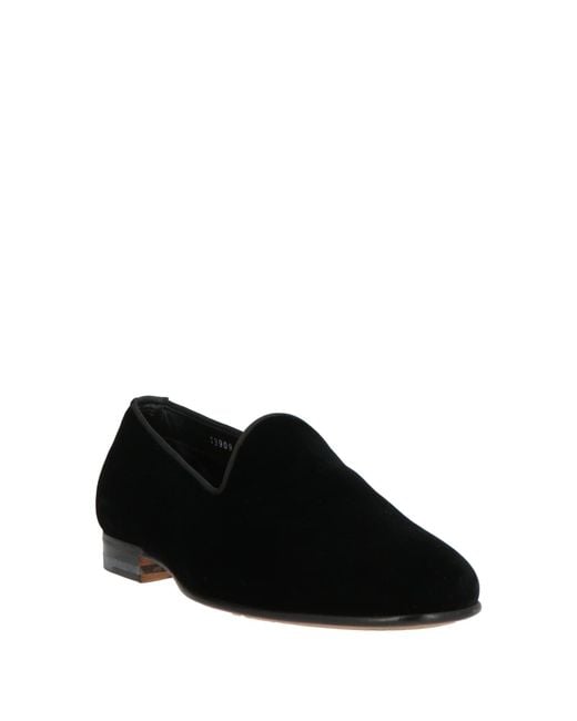 Santoni Black Loafers for men