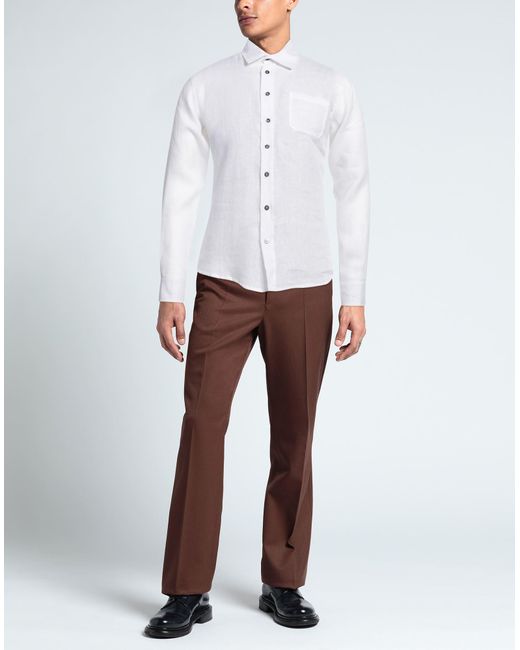 Alpha Studio White Shirt for men