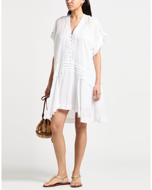 Rag & Bone White Mini Dress Ramie