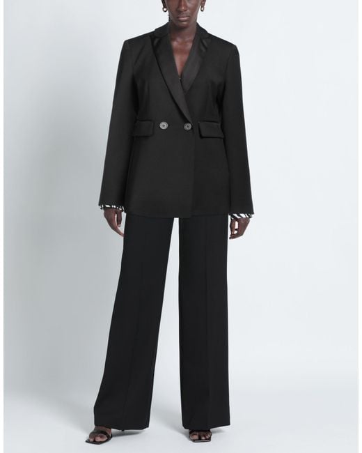 Semicouture Black Blazer Polyester, Virgin Wool, Elastane