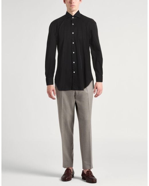 Barba Napoli Black Culto Shirt Cotton for men