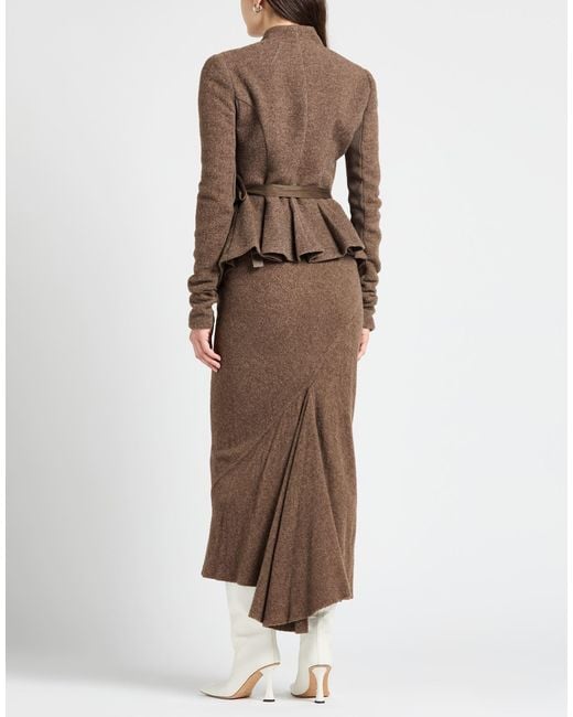 Rick Owens Brown Jacket Virgin Wool