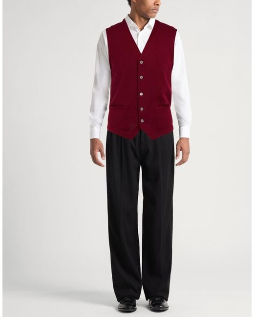 Gran Sasso Red Cardigan for men