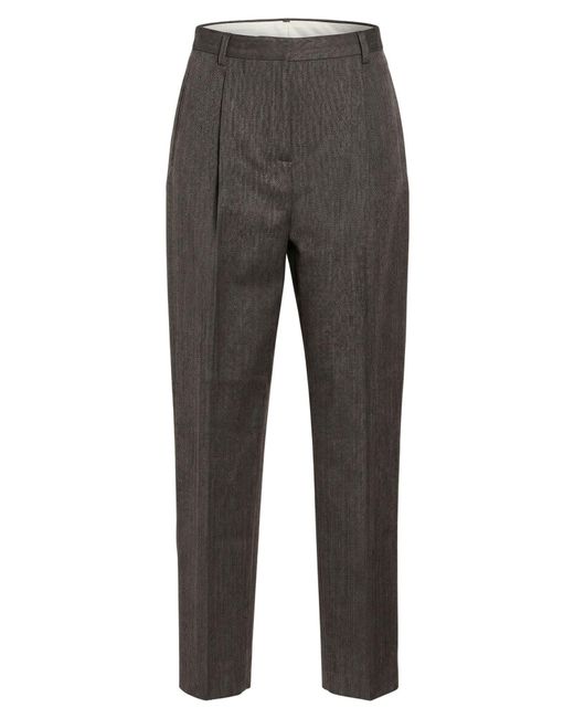 Tory Burch Gray Lead Pants Wool, Polyester
