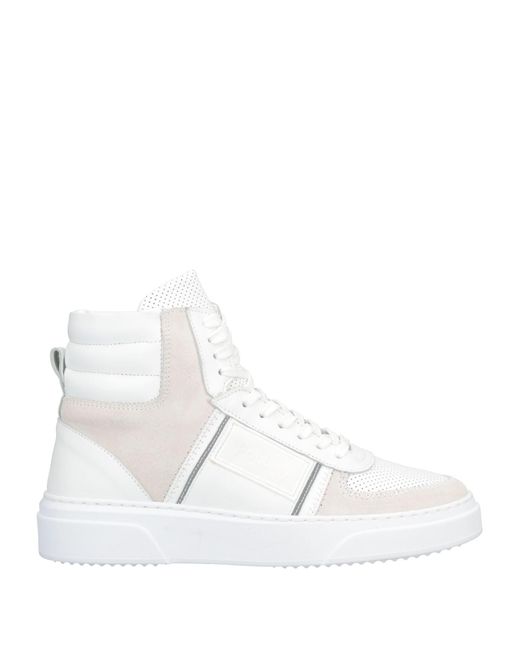 Pollini Leather Trainers in White for Men | Lyst