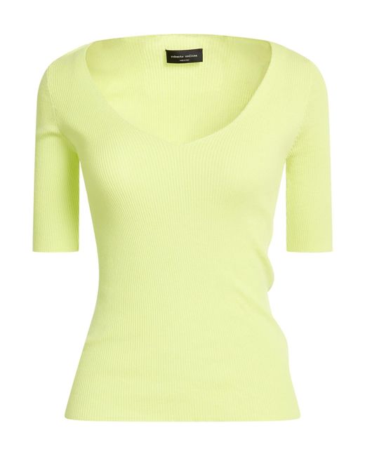 Roberto Collina Yellow Lime Sweater Cotton