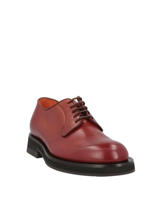 Santoni Red Lace-up Shoes for men