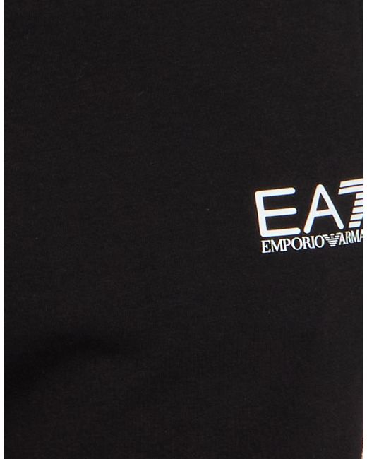 EA7 Black Pants Cotton, Polyester, Elastane for men