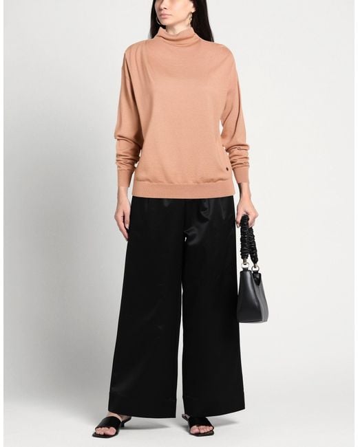 Xandres Pink Camel Turtleneck Merino Wool