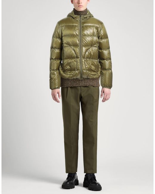 Herno Green Military Puffer Polyamide for men