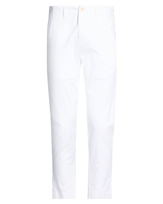 Gaelle Paris White Pants Cotton, Elastane for men