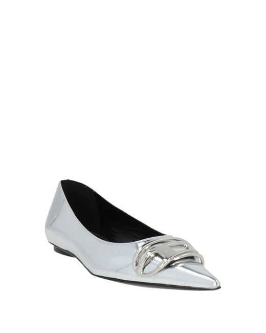 DIESEL White Ballet Flats