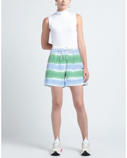MSGM Green Shorts & Bermuda Shorts