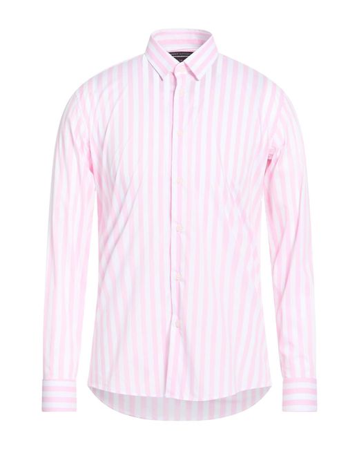 Daniele Alessandrini Pink Shirt Cotton, Elastane for men