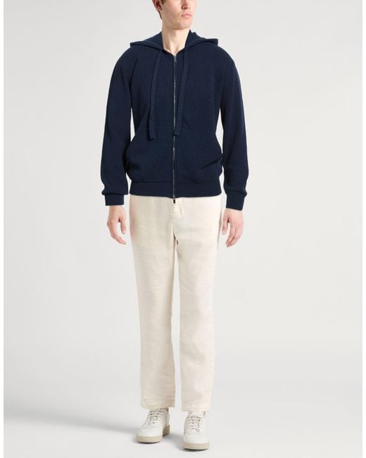 Roberto Collina Blue Midnight Cardigan Cotton, Polyamide for men